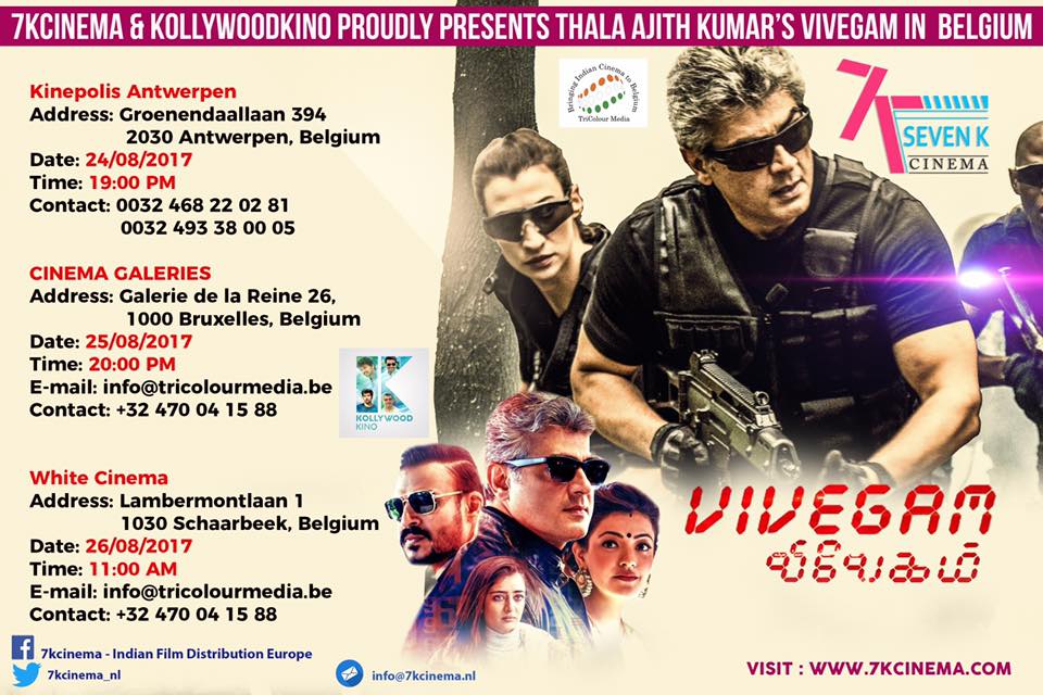 Vivegam In Belgium Theatre List