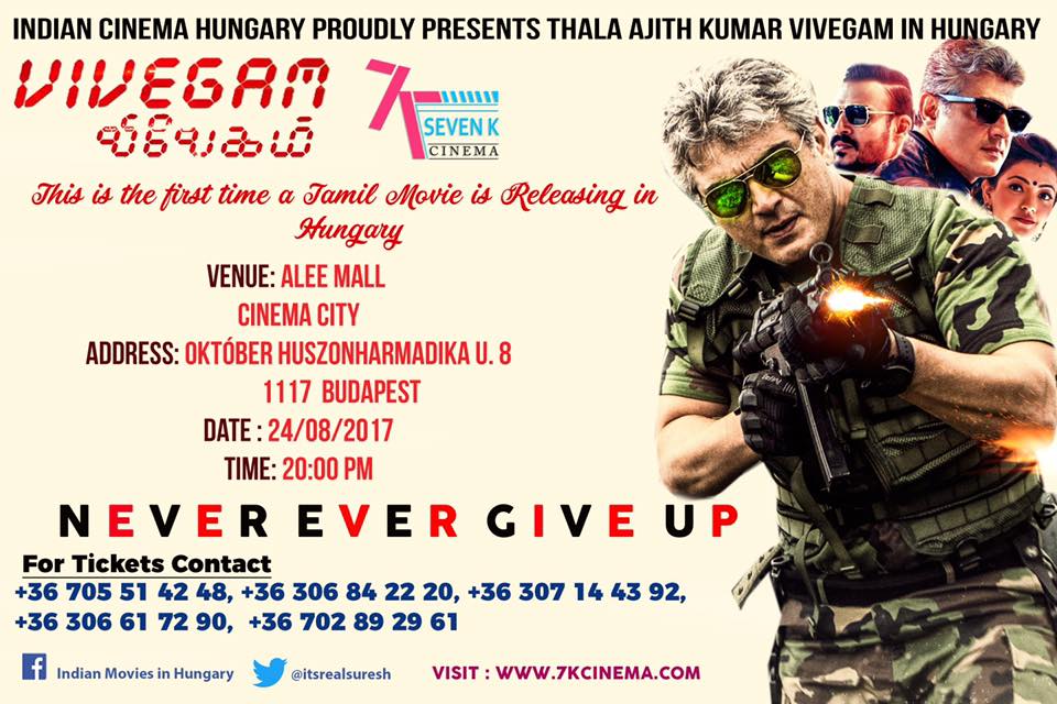 Vivegam In Hungary Theatre List