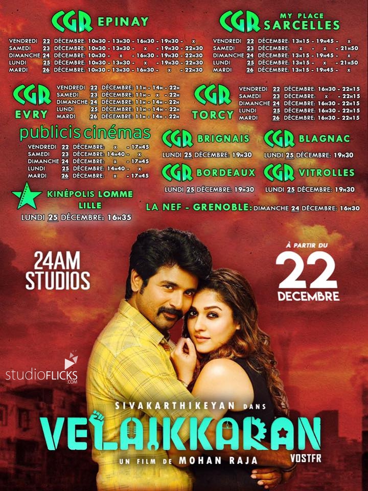 Velaikkaran Theater List France