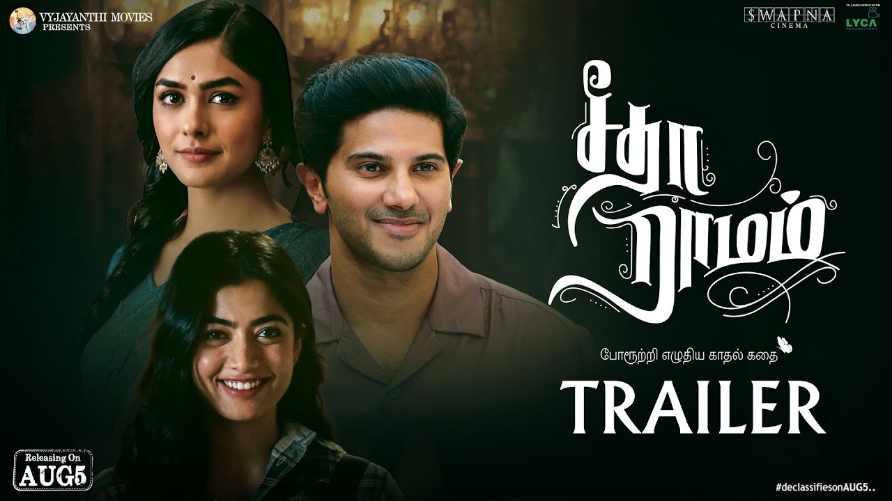 Sita Ramam Trailer TamilÂ Dulquer Salmaan Rashmika 4789