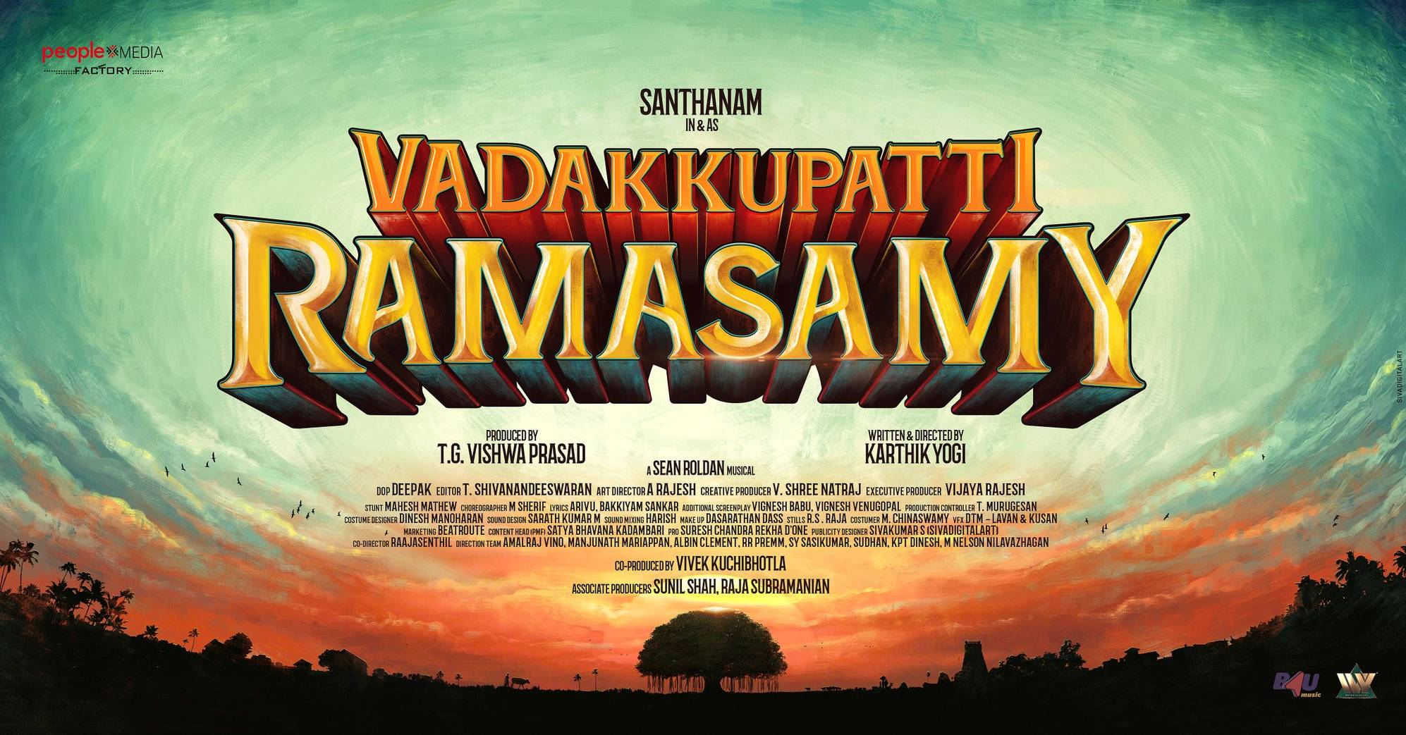 Dikkiloona hit combo Santhanam Karthik Yogi team up for Vadakupatti Ramasamy