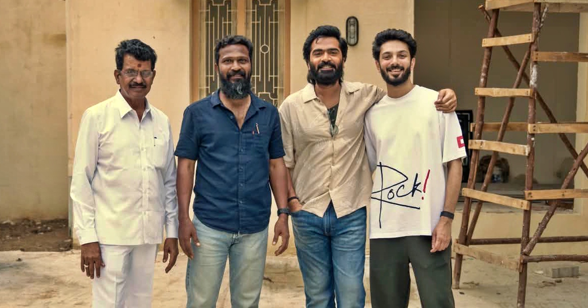 Anirudh meets Silambarasan TR on Arasan shooting spot
